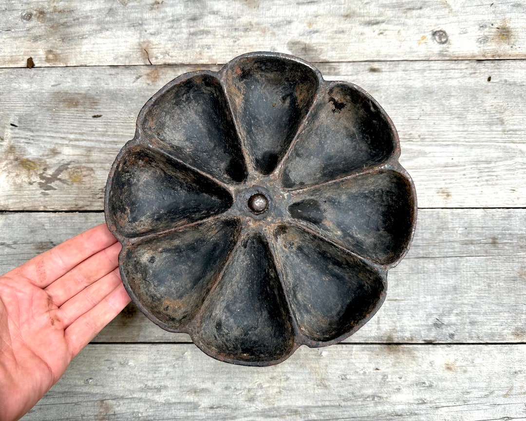 Organizer, Antique Cast Iron Nail Cup, Hardware Store Display Bin