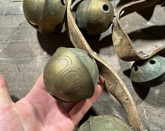 EXTRA LARGE Antique Sleigh Bells, BIGGEST We Have Seen 15