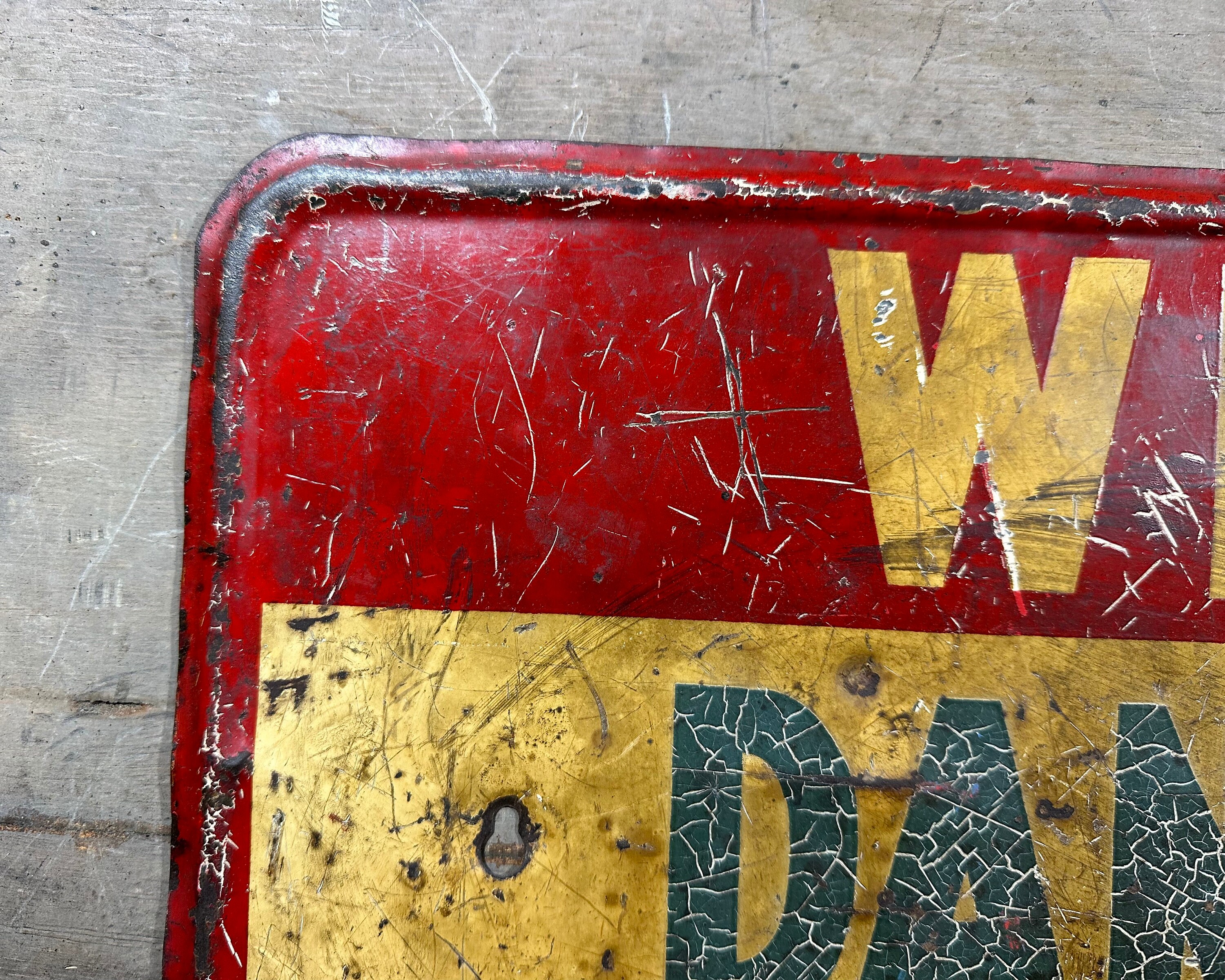 Vintage WPA Metal Sign: Danger Men Working, 1930s Americana - Etsy