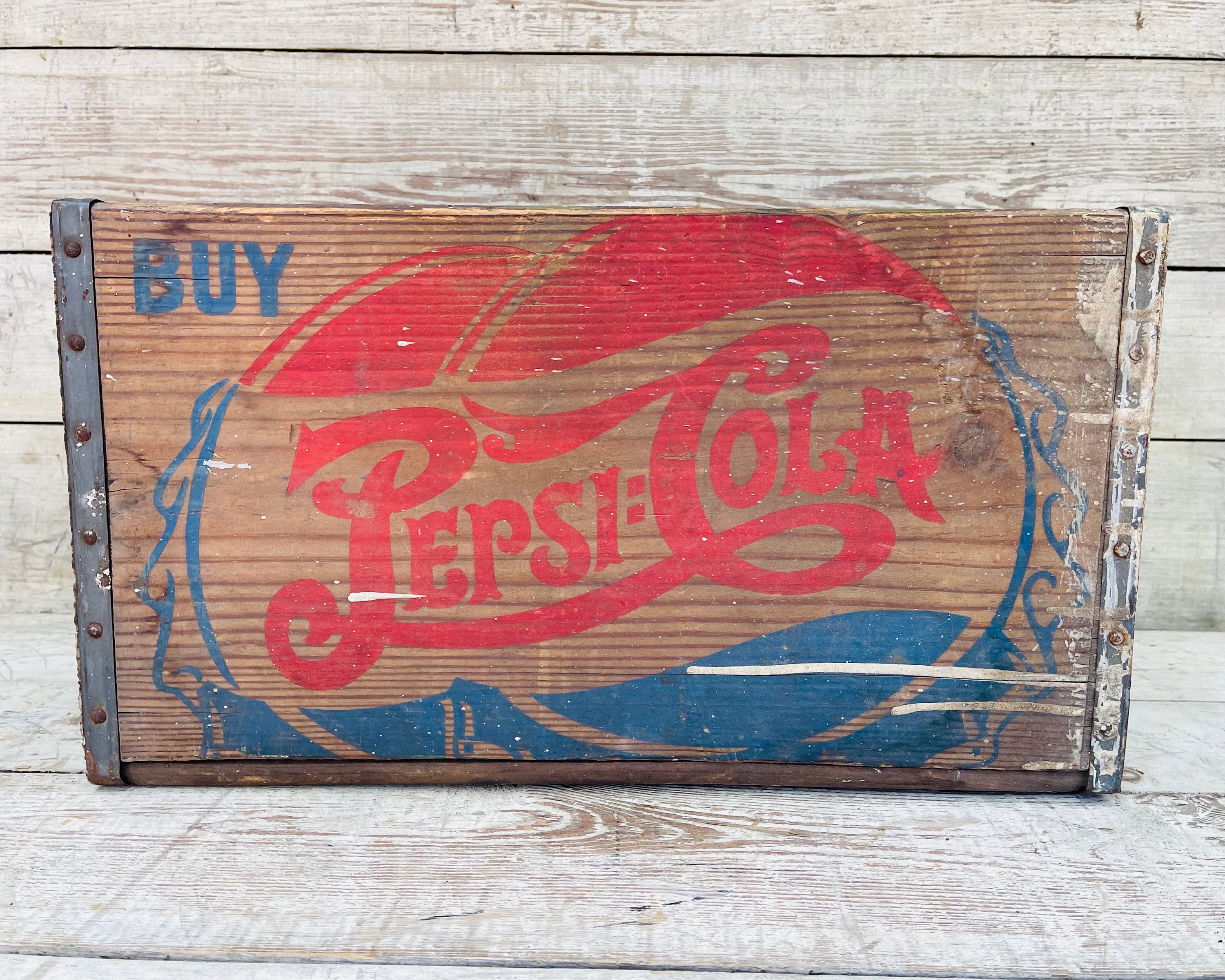 Vintage PEPSI Crate WILMINGTON DELAWARE Double Dot Pepsi Etsy