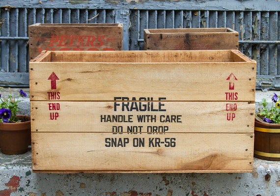 Vintage SNAP ON Tools Wooden Crate: Industrial Coffee Table, 1940s