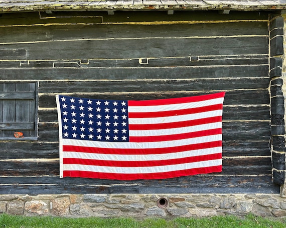 1940年代のヴィンテージアメリカ国旗：特大48星バナー（9.5フィート×5