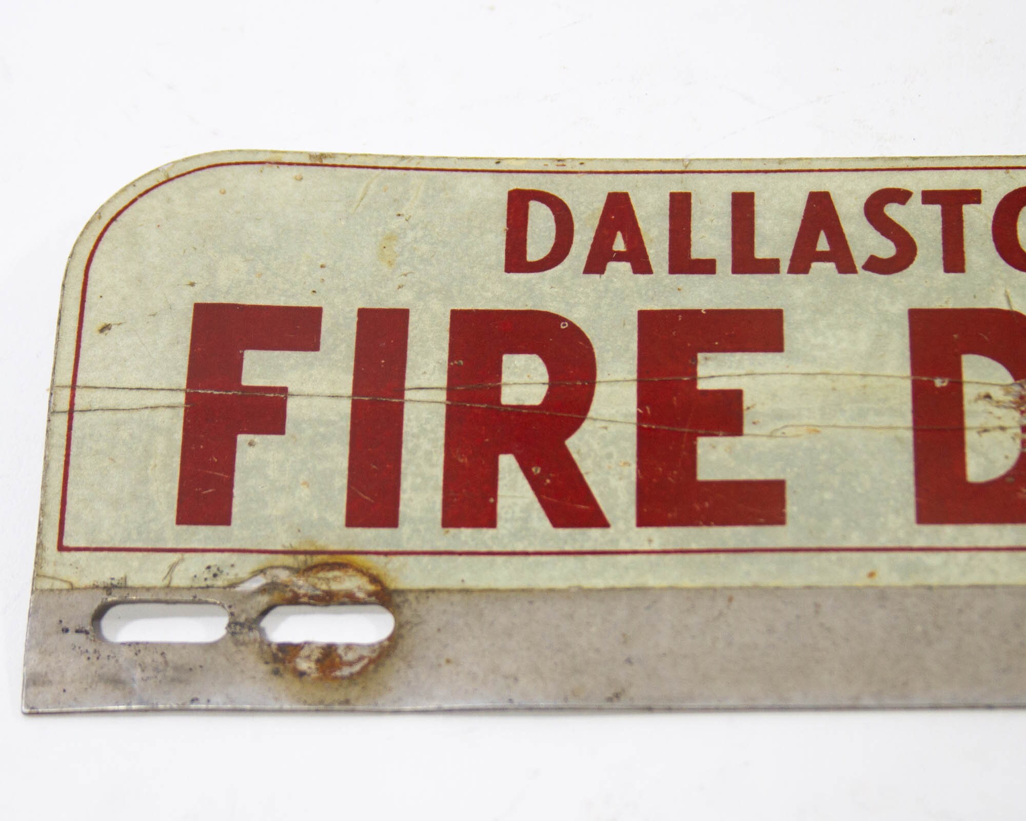 ヴィンテージ ダラスタウン消防署 ナンバープレート トッパー