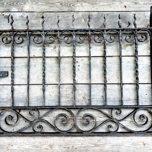 Antique Fence Wrought Iron Fence 1800s Gate Ornate Old Victorian Architectural Salvage Gothic Revival Window Gate Yard Garden Decor