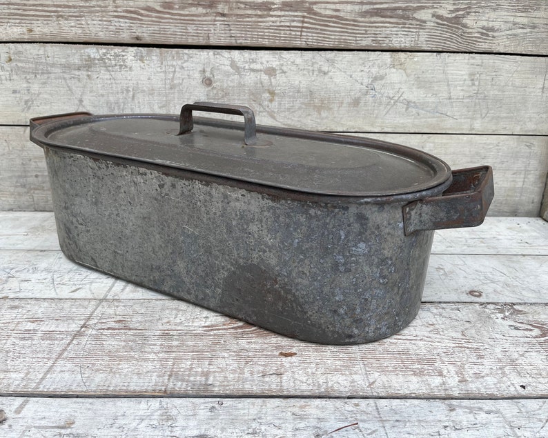 Antique Fish Poacher Pot Vintage French Kitchen Decor Steel Etsy