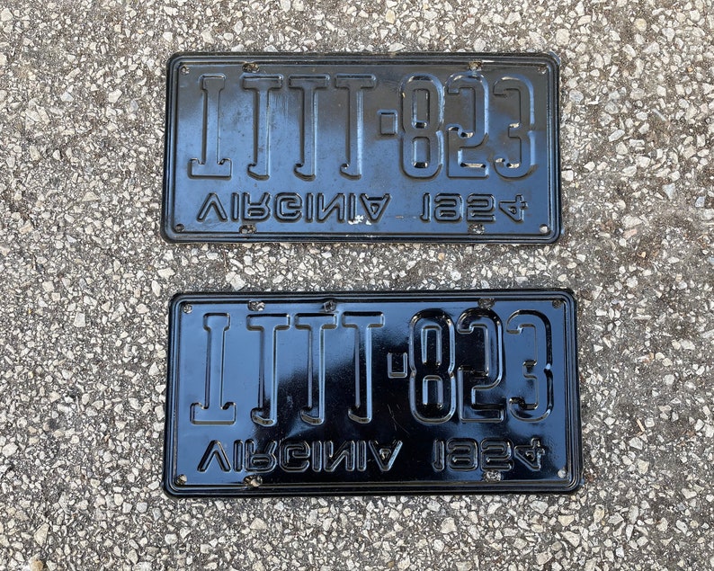 1954 Virginia License Plate Pair VA License Plates Gas Etsy