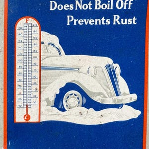 Eveready Prestone Anti Freeze Can, Automobile Graphic, Vintage Garage Decor, Early Advertising, Tin Oil Can