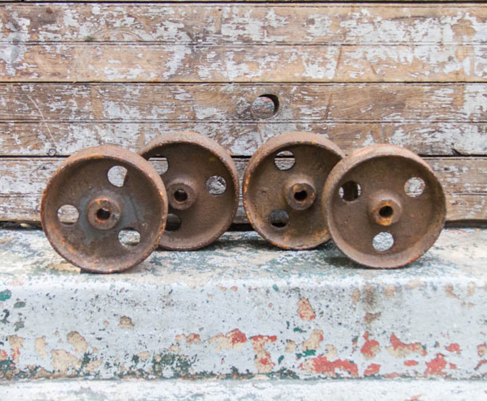 Antique Cast Iron Wheels Railroad Cart Wheels Hit Miss Engine Etsy