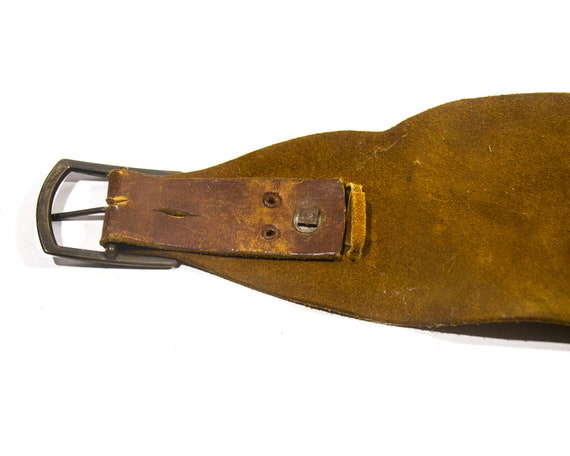 Leather Motorcycle Belt Antique Kidney Belt Tool … - image 8