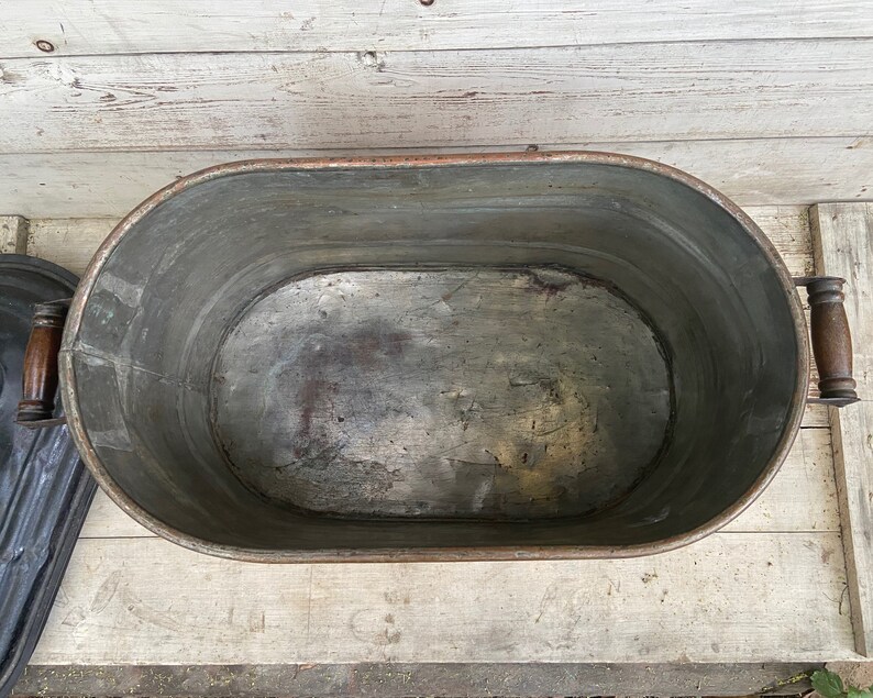Antique Copper Boiler Vintage Wash Tub Basin Farmhouse | Etsy