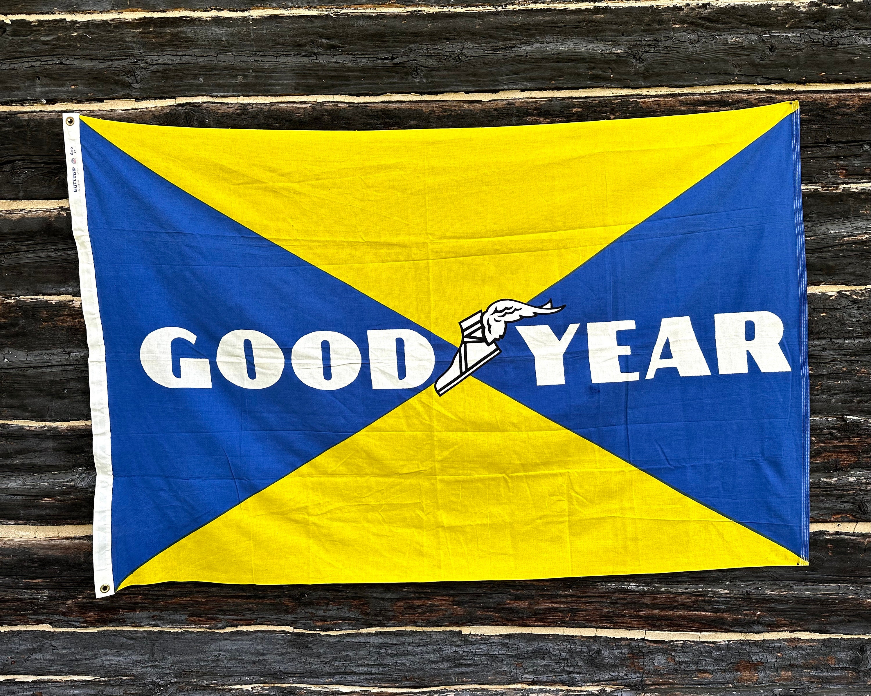 ヴィンテージ　GOODYEAR　アメリカ企業　バナー　看板　VINTAGE ヴィンテージ GOODYEAR アメリカ企業 バナー 看板 VINTAGE