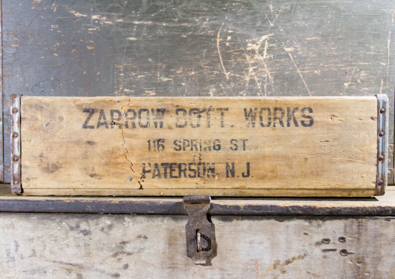 Vintage Seltzer Bottle Crate Wooden Case Wood Box Antique Etsy
