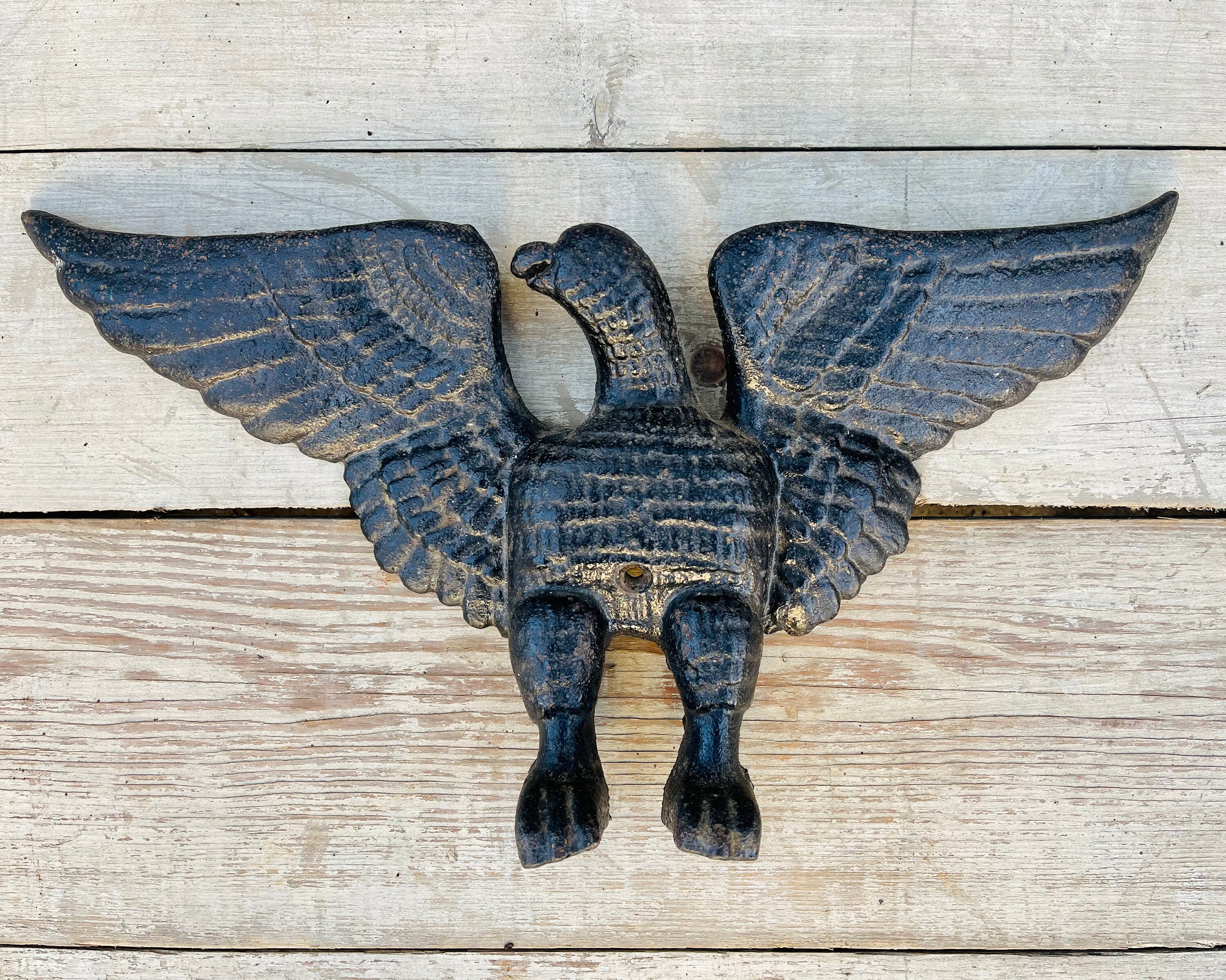 Antique Cast Iron Eagle Vintage Spread Eagle Sculpture Eagle Etsy