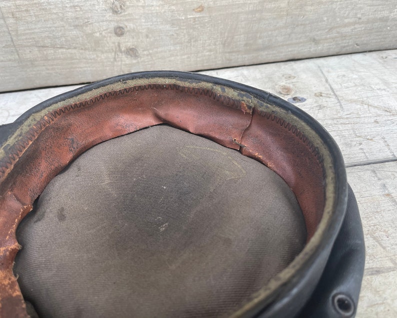 Antique Leather Motorcycle Hat Motorcycle Visor Leather Etsy