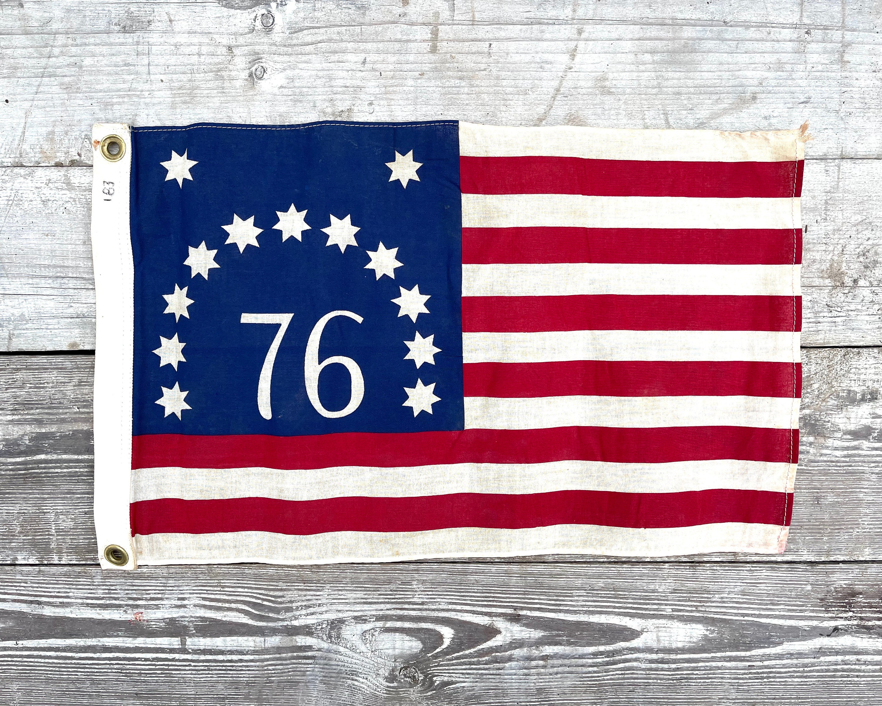 Vintage Bennington Flag 1976 Bicentennial 76 Patriotic 13