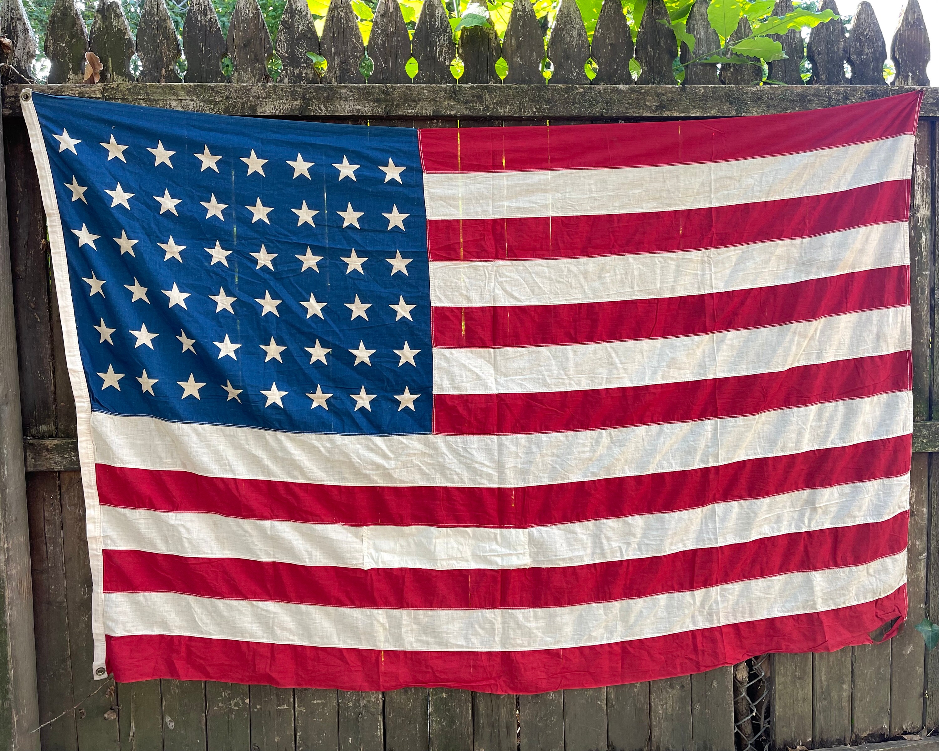 ヴィンテージ 48 スター アメリカ国旗：第二次世界大戦時代の愛国的な