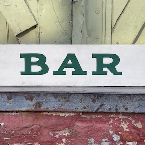 Vintage Wooden Bar Sign, Trade Sign, Beer Sign, Restaurant Pub Brewery Sign, Painted Wood Sign, Wall Hanger, Wall Hanging, Rustic Home Decor
