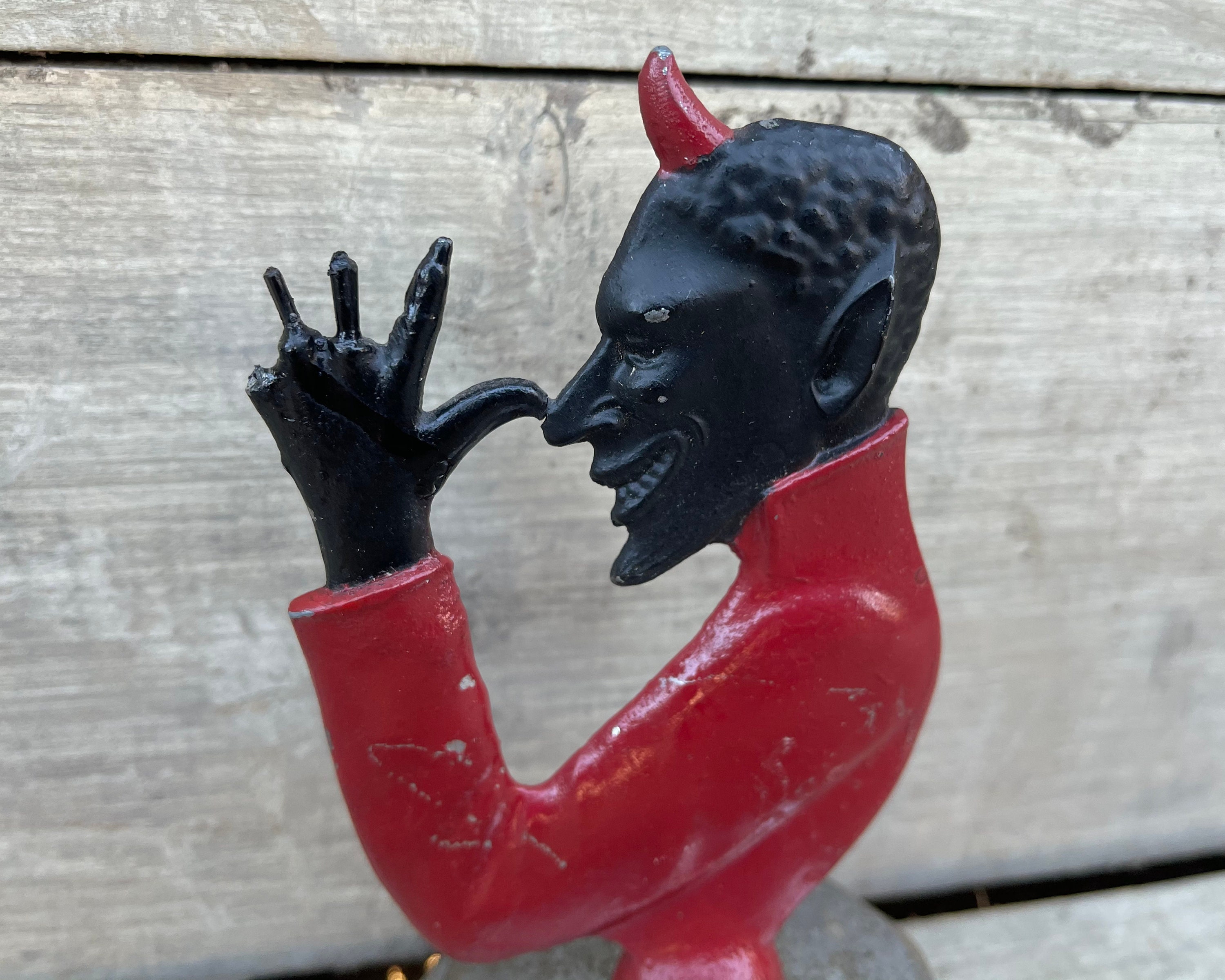DEVIL Hood Ornament Topper Radiator Cap Cover Devil Thumbing Etsy