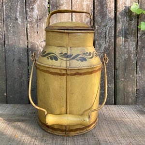 Vintage Milk Can Antique Milk Jug Rustic Home Decor Antique Milk Churn Garden Decor Yard Art Outdoor Decorations Old Farm House Cream Can image 2