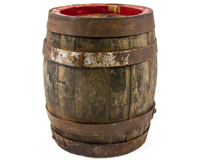 Antique Wooden Barrel Beer Barrel Whiskey Barrel J.W Lees Vintage Harvest Ale Wood Barrel Breweriana Industrial Side Table Rustic Home Decor image 8
