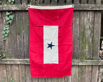 Vintage Bunting, Son in Service Flag, 40'' x 20'', Large flag, WWI WWII Military Army War Flag, AMERICAN flag Room Wall Hanger Hanging Decor