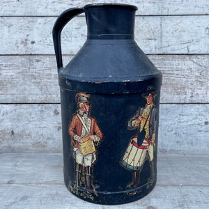 Antique Milk Can Ziegler Charlestown Boston Massachusetts Milk Churn Milk Jug Primitive Rustic Americana Rustic Decor Home and Garden Flower
