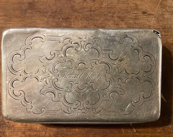 美品 1930年代（昭和初期◆幾何学模様 シルバー製（銀製）二つ折りタバコケース il_340x270.2286310441_iys3.jpg