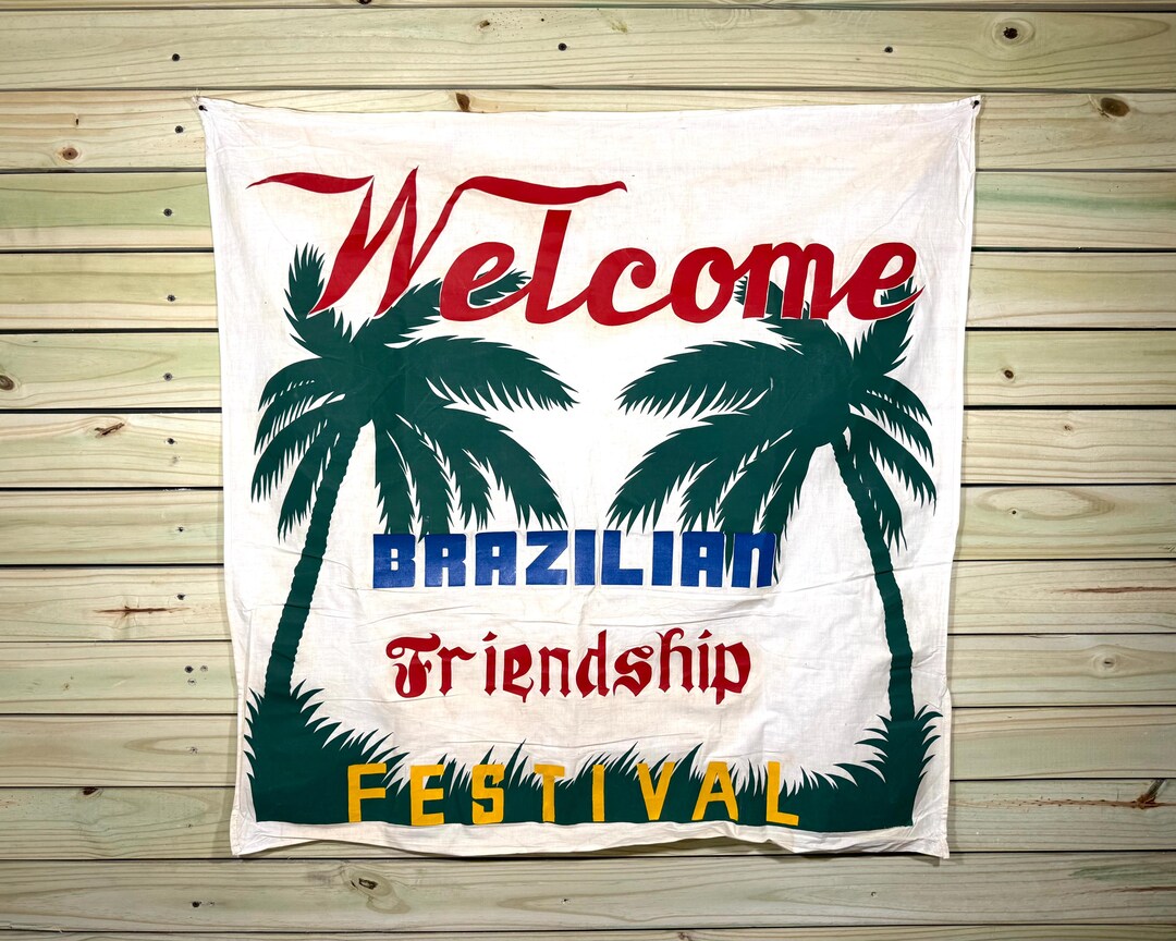 Brazil Indiana Friendship Festival Flag, Farm Decor, Wall Hanging ...