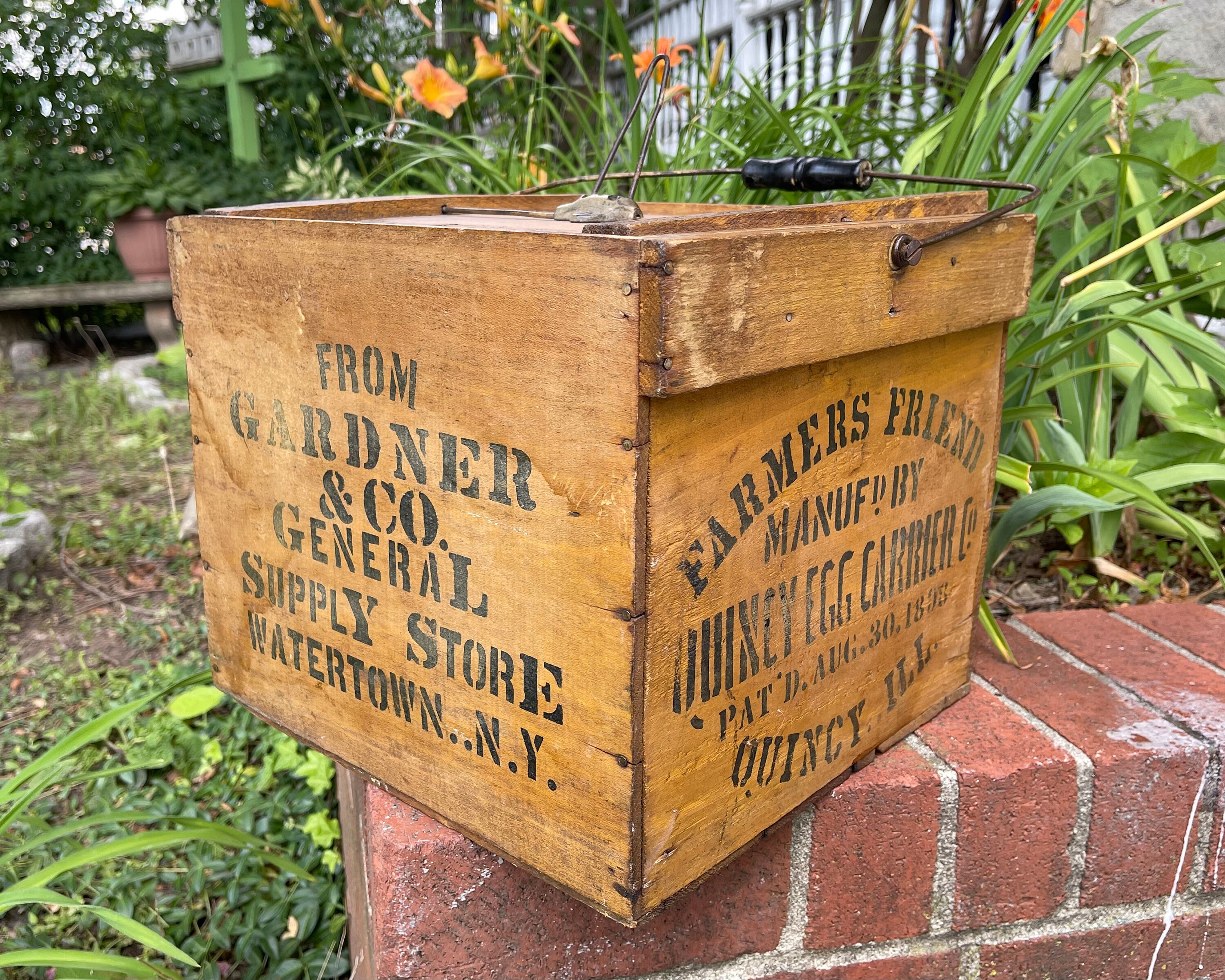 Antique Wooden Egg Carrier in Old Paint GARDNER & CO General Etsy