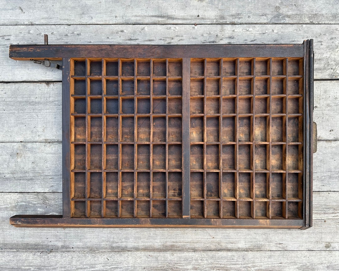 Printers Tray Vintage Printing Typeset Drawer LUDLOW Shadow Box Crate