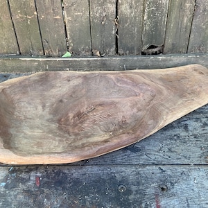 Vintage Teig Schale Hand geschnitzt Holz Trencher Primitive Bauernhaus Tisch Stil rustikale Home Decor Tischdekorationen Holz Tablett Küche Wand