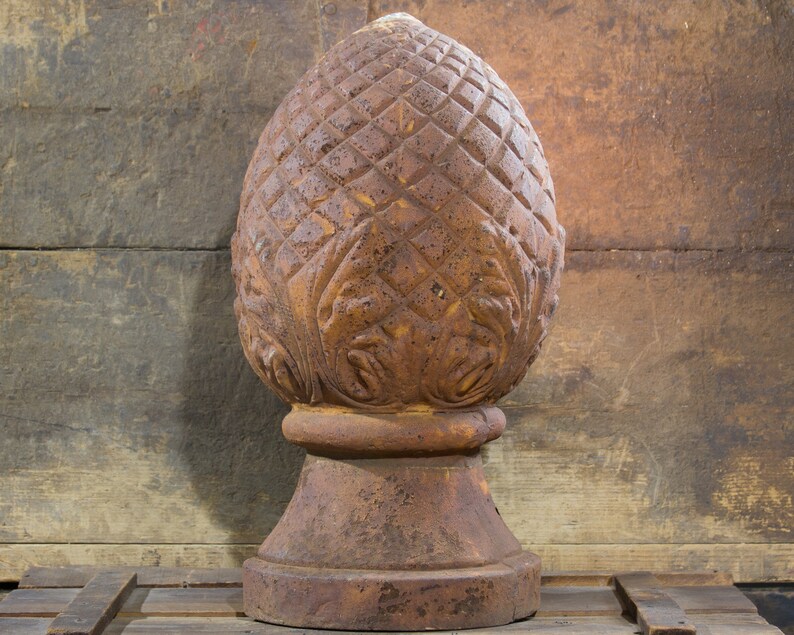 Antique Cast Iron Pine Cone Finial Large 40 Lbs Architectural Etsy