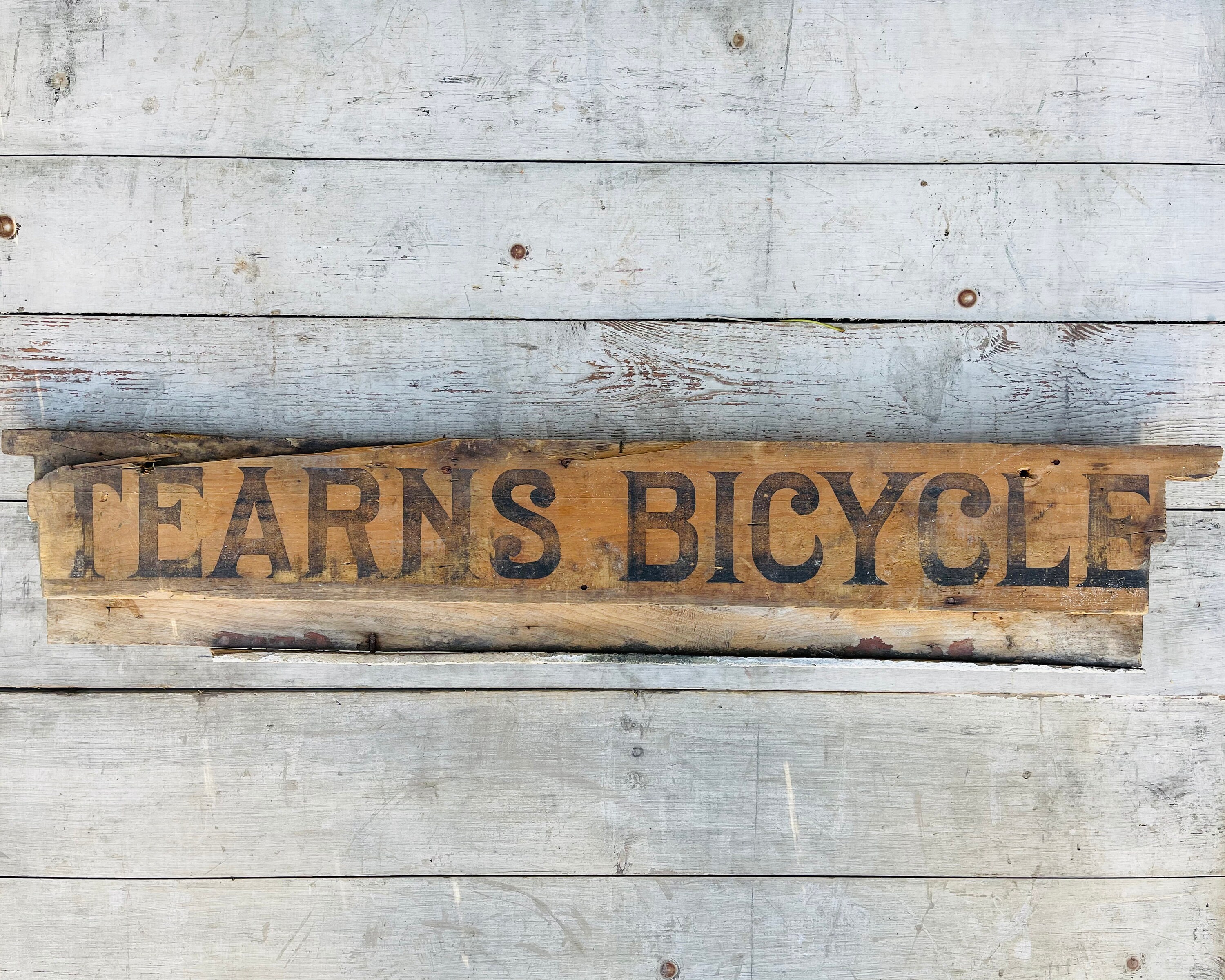 Antique Bicycle Shop Sign Wooden Trade Sign 1800s Stearns | Etsy