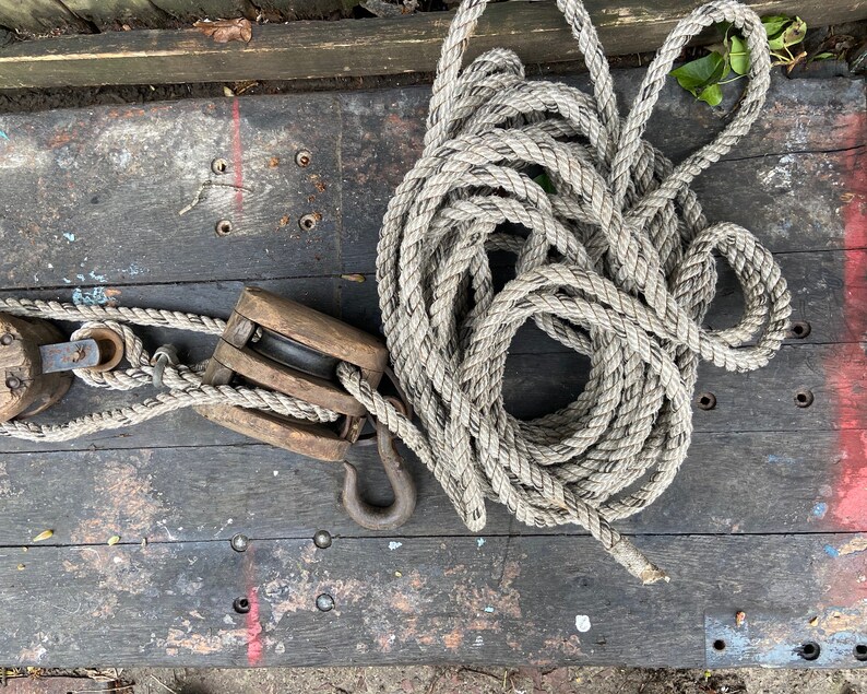 Antique Wooden Pulley System Primitive Rustic Home Decor Etsy