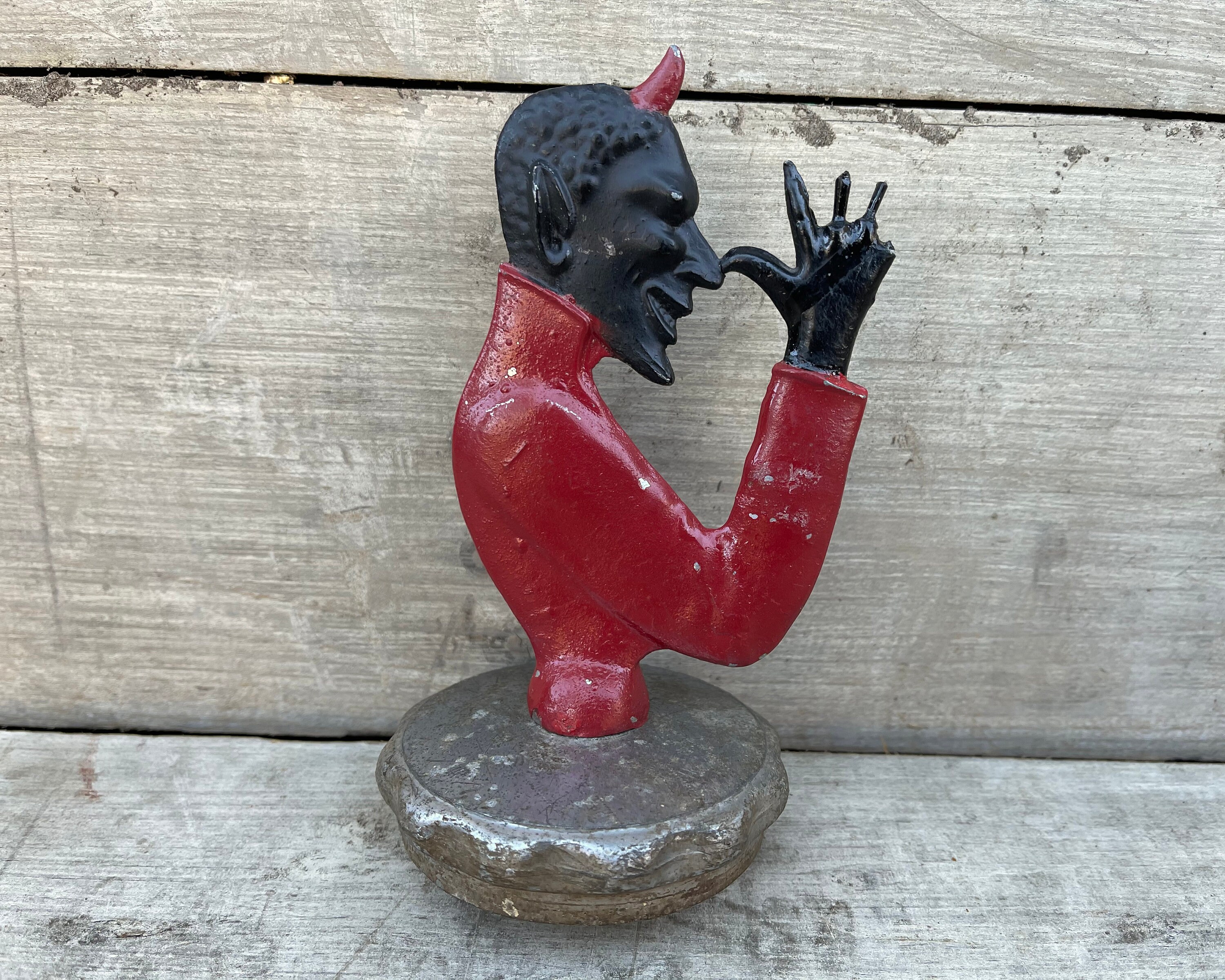 DEVIL Hood Ornament Topper Radiator Cap Cover Devil Thumbing Etsy