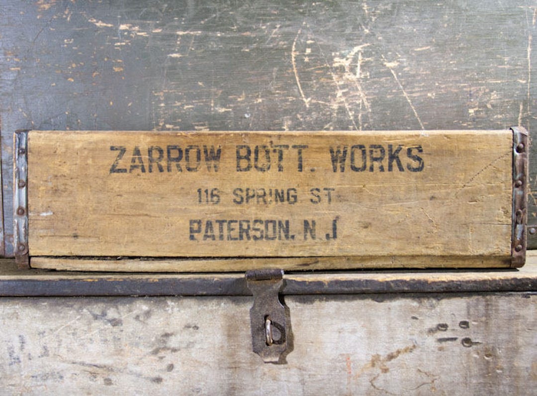 Vintage Seltzer Bottle Crate Wooden Case Wood Box Antique Advertising