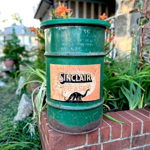 Vintage Oil Drum Trash Can - Etsy