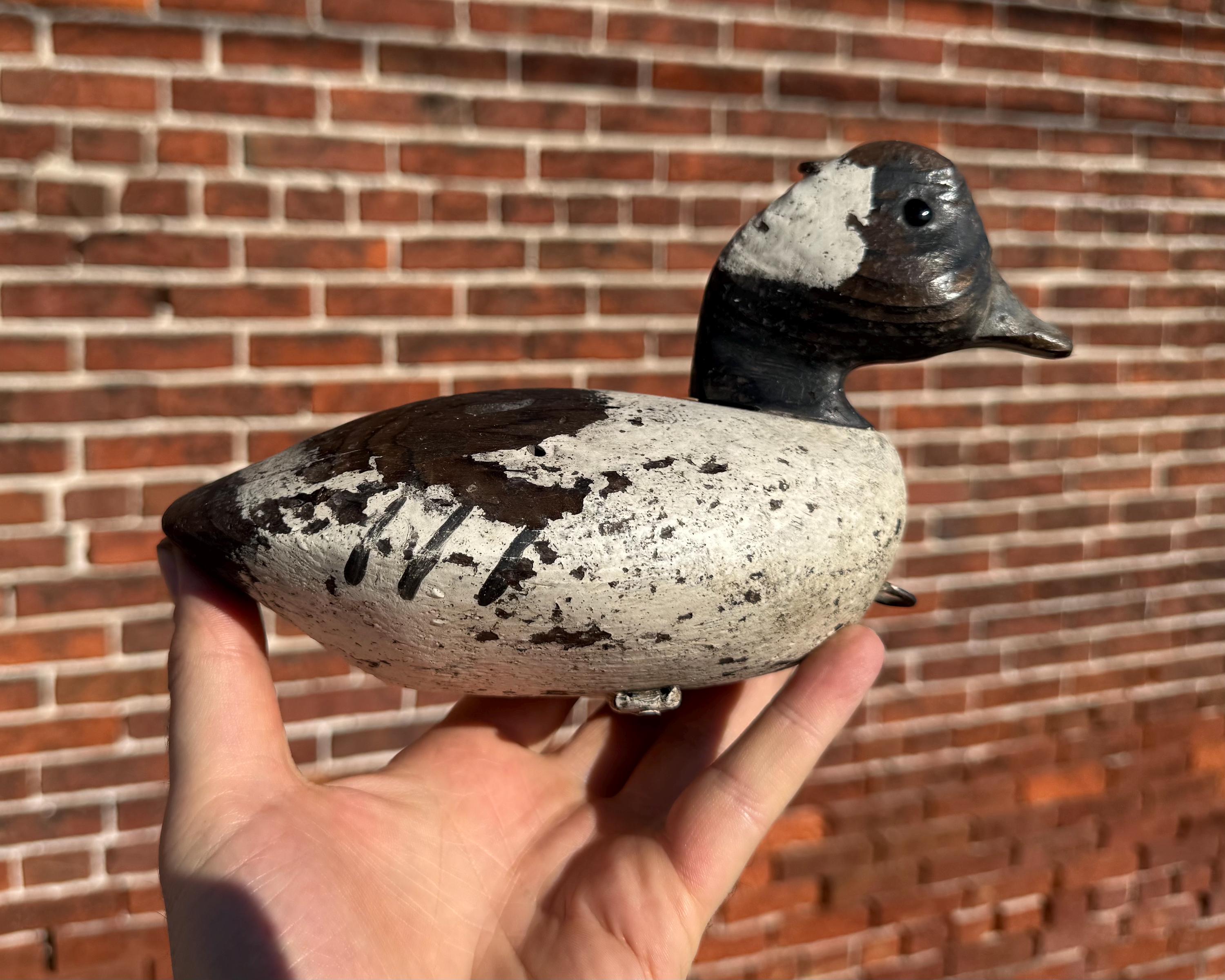Vintage Duck Decoy: Hand Carved Folk Art by Captain Norman Scott