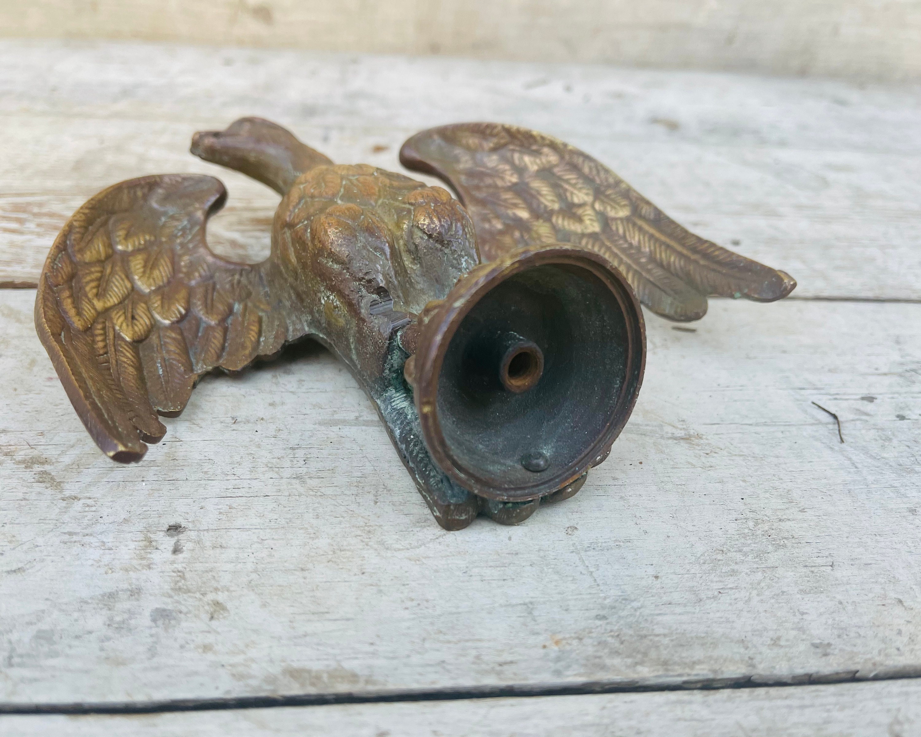 Antique Bronze Eagle Flag Pole Topper Finial Civil War Eagle Etsy