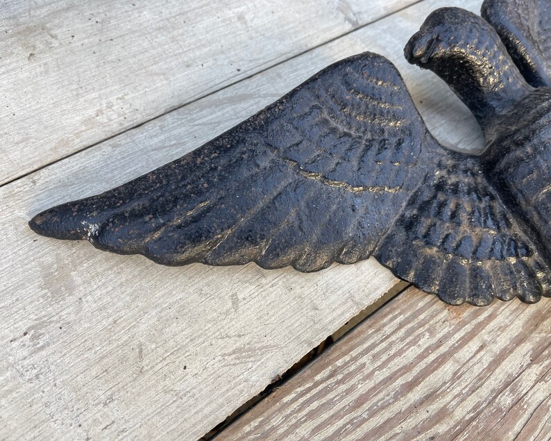 Antique Cast Iron Eagle Vintage Spread Eagle Sculpture Eagle Etsy