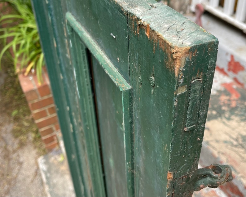 Antique Shutter Doors With Old Green Paint 5' X Etsy