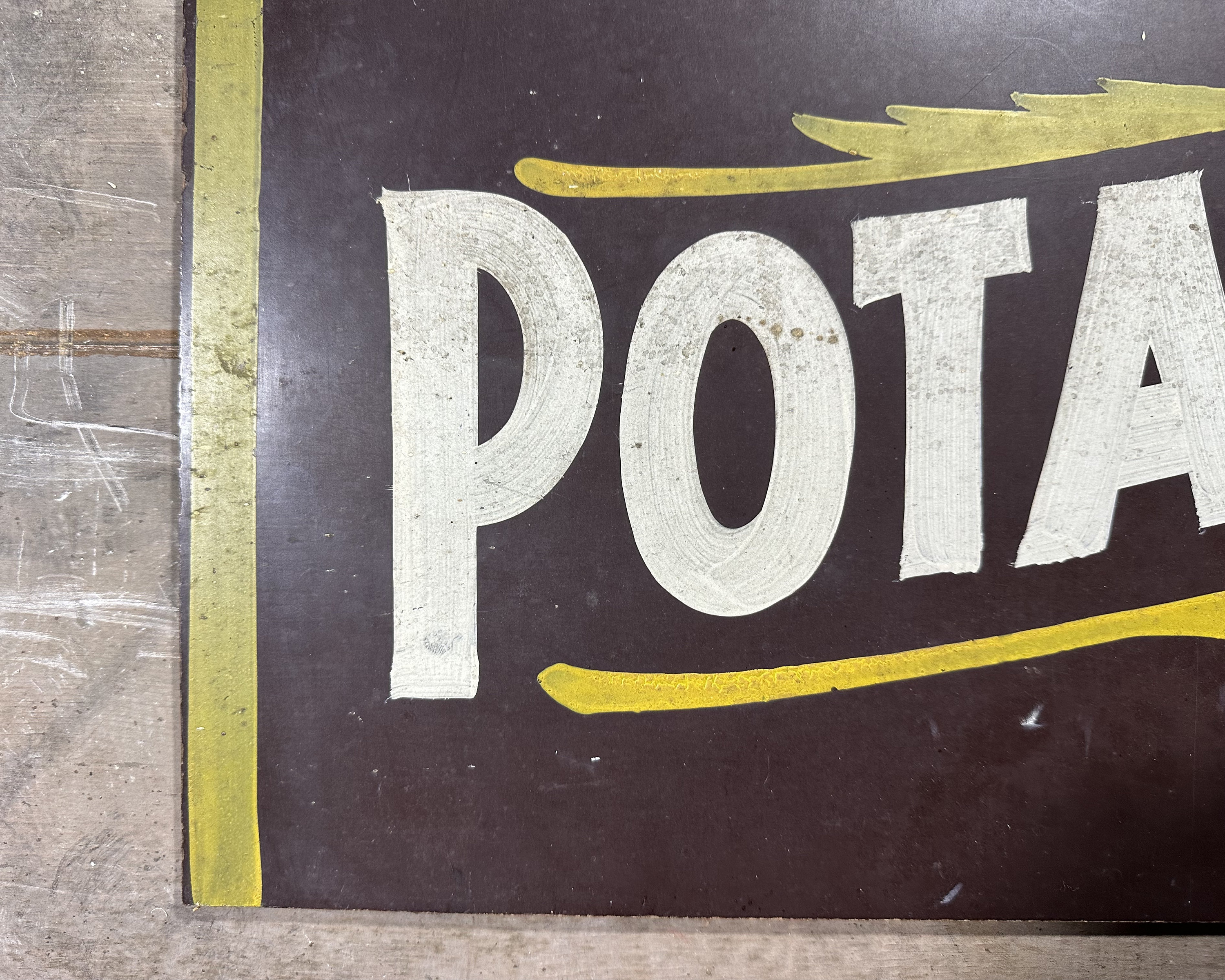 Rustic Potato Sign Vintage Red Skin Potatoes Sign: Hand Painted Folk Art, 1930s-40s - Etsy