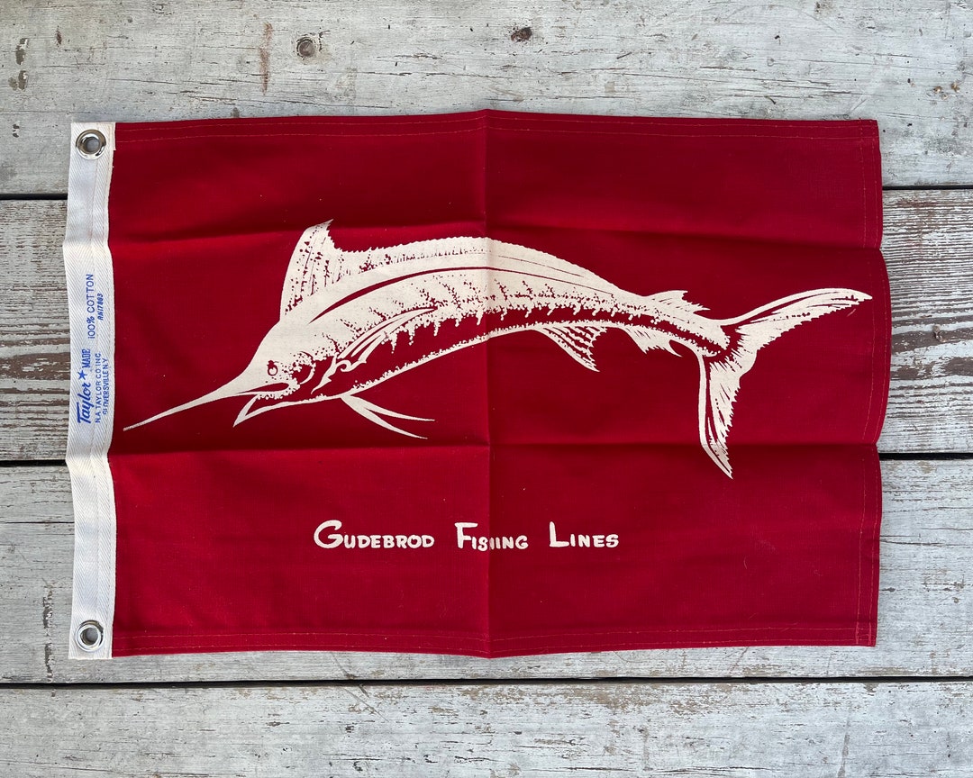 Vintage Ships Flag Fishing Boat Flag Nautical Flag Yacht Flag FLAG Red