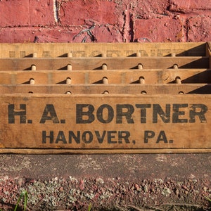 Vintage H. A. Bortner Soda Crate: Rustic Pennsylvania Wooden Box