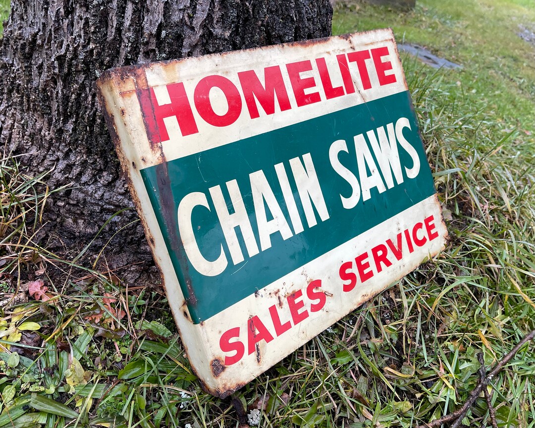 Homelite Chainsaws Sales & Service Flange Sign Vintage Etsy