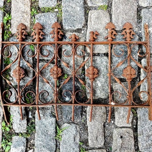 Antique Wrought Iron Gate, Iron Fence Gate, Architectural Salvage, Victorian Home Decor, Gothic Revival, Antique Gate, Vintage Garden Gate
