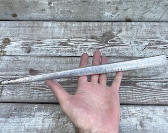 Antique Victorian Sterling Silver Parasol Handle: Floral Repousse, 15'' Long