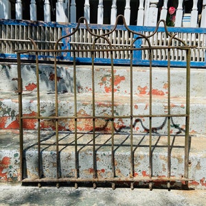 Antique Garden Fence, Wrought Iron Gate, Victorian Gate, Outdoor Decorations, Old Cute Chippy, Shabby Chic Decor 1800s Salvage Architectural