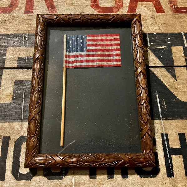 Framed Vintage Flag Etsy