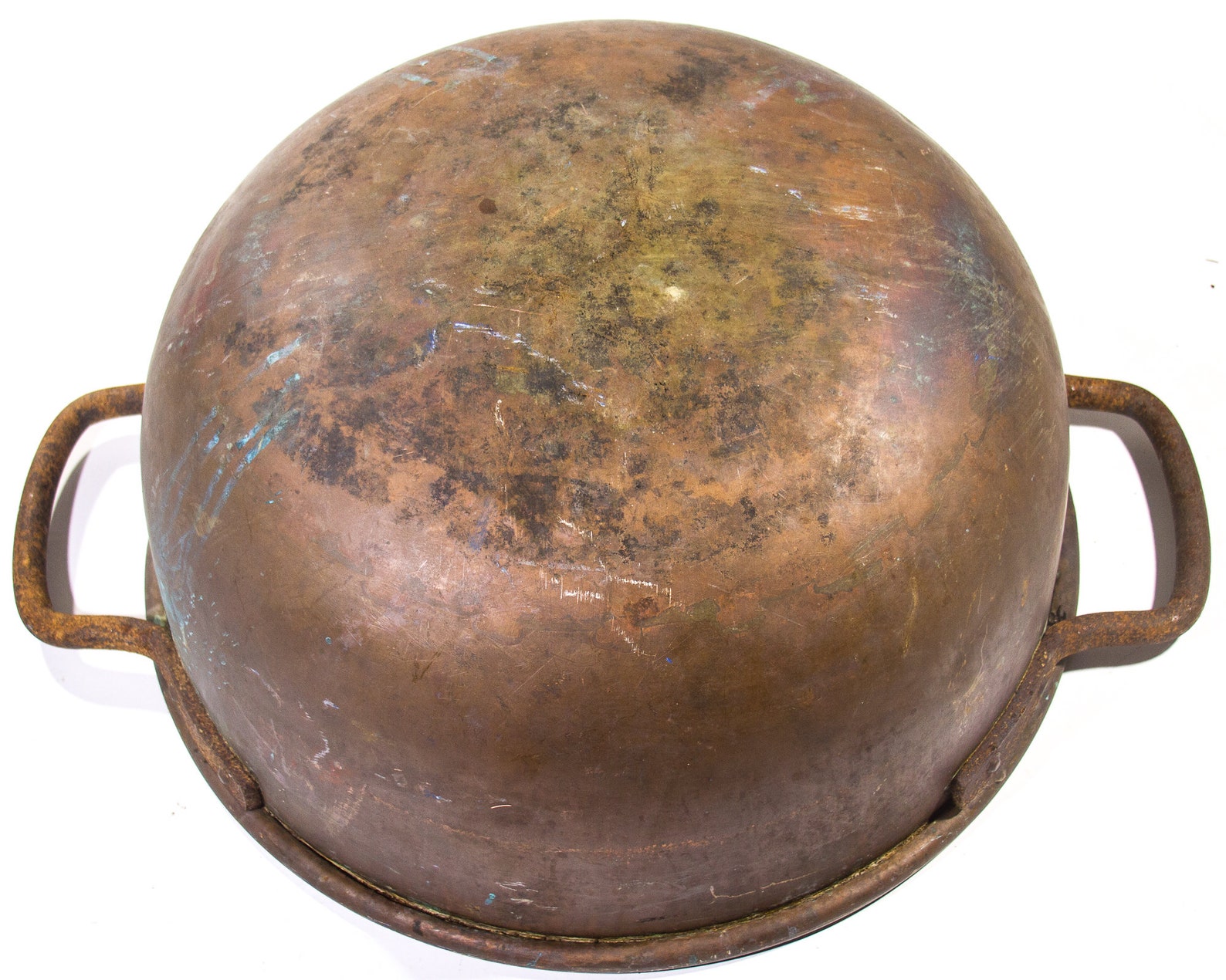 Large Antique Copper Pot 30'' Huge Cauldron Vintage Etsy